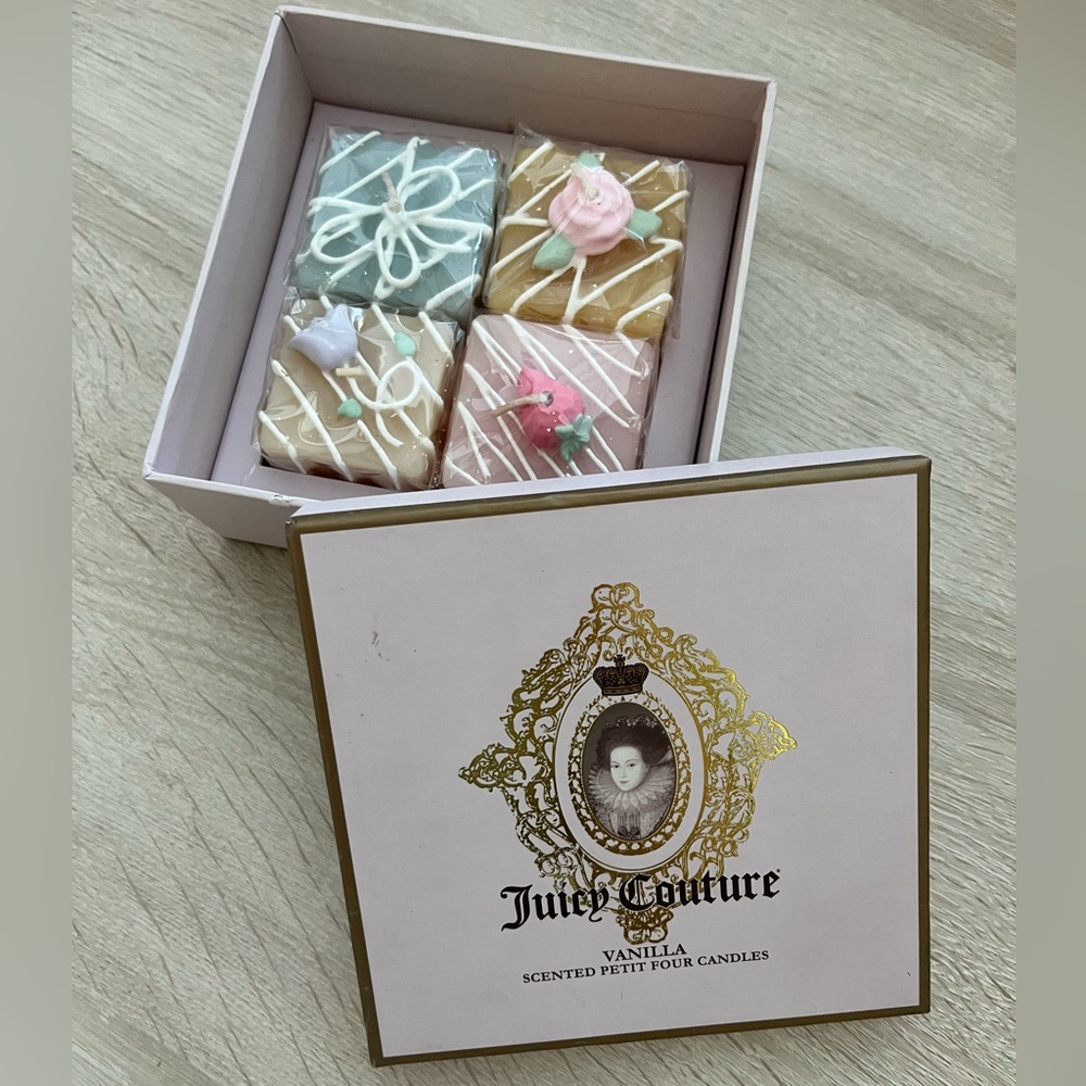 RARE Juicy Couture Petit Four Candle Set